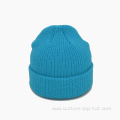 Fashion Solid Color Knitted Hat with Woven Lable